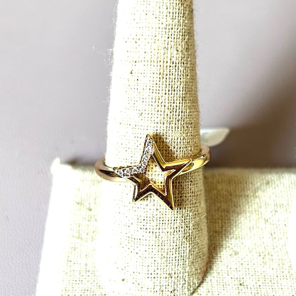 Park Lane Gold and Silver Star Ring